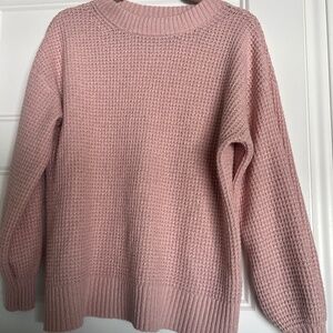 American Eagle Pink Waffle Knit Sweater – Size M